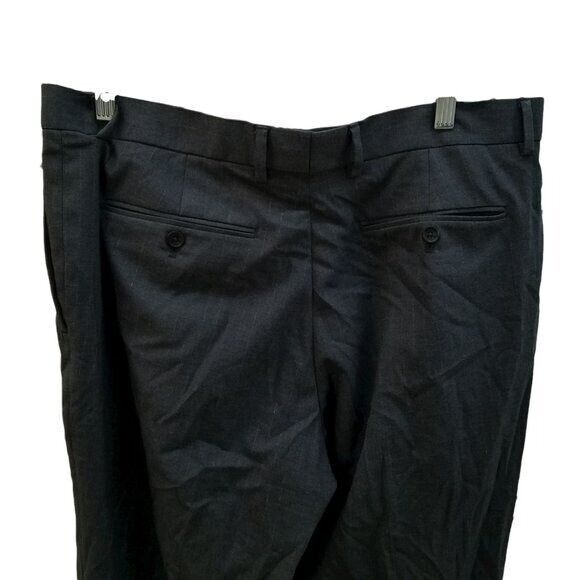 Banana Republic Mens Size 33x32 Gray Striped Dress Pants - Picture 3 of 9